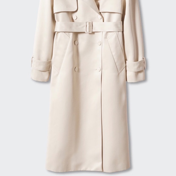 Mango Selection Satin-effect trench coat with belt - Picture 5 of 8